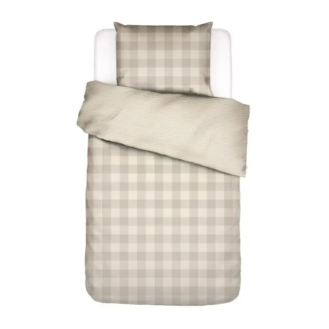 Bedding Chess 135x200cm with pillowcase 80x80cm beige