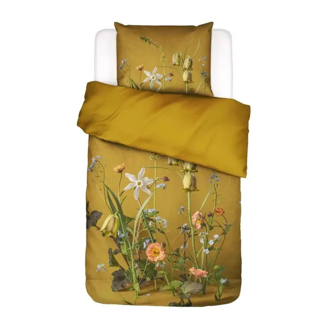 Ficaria bedding 135x200 cm with 80x80 cm pillowcase in yellow