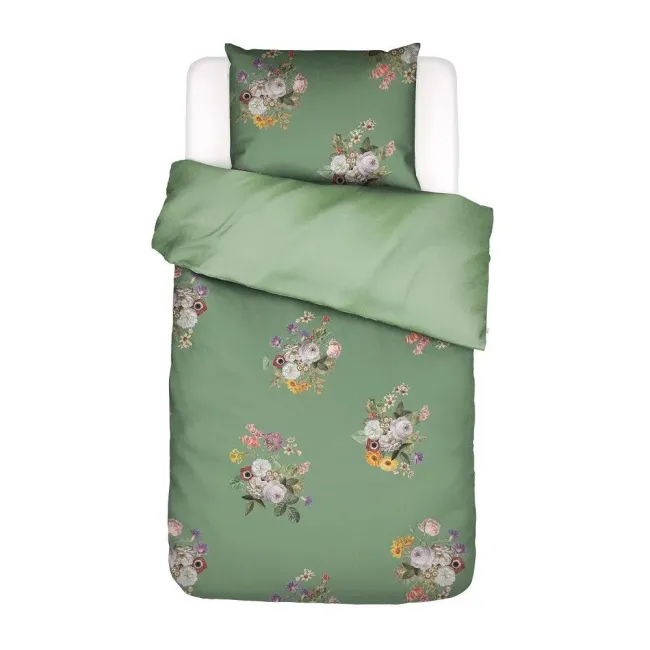 Laurine bedding set 140x220cm with 60x70cm pillowcase green