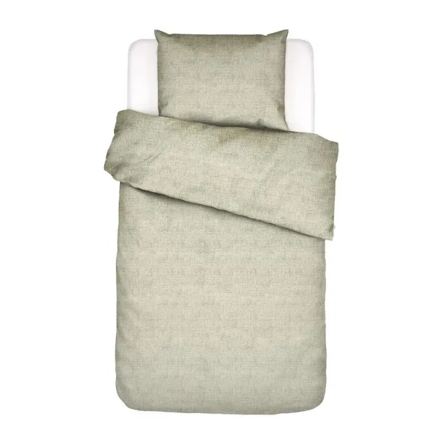 Jule duvet cover 155x220cm with pillowcase 80x80cm green
