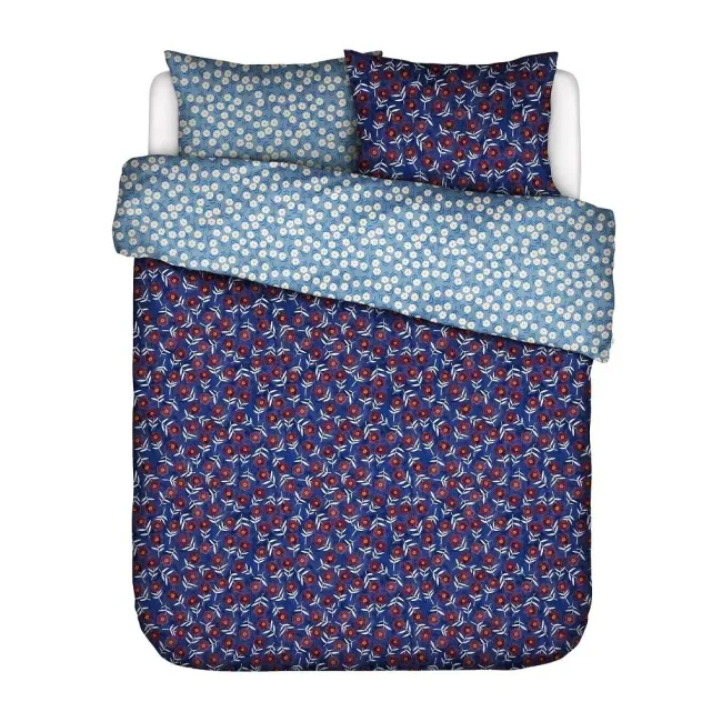 Blooming Ballet bedding set 200x220cm with two 60x70cm pillowcases – blue