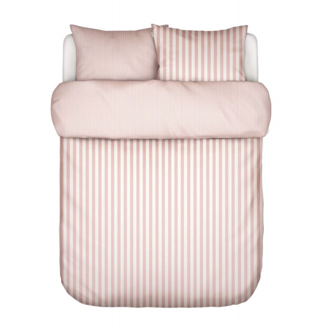 Pościel Classic Stripe 240x220cm z 2 poszewkami na poduszki 60x70cm różowa