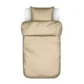Senja Bedding 140x220cm with Pillowcase 60x70cm brown with fine herringbone pattern