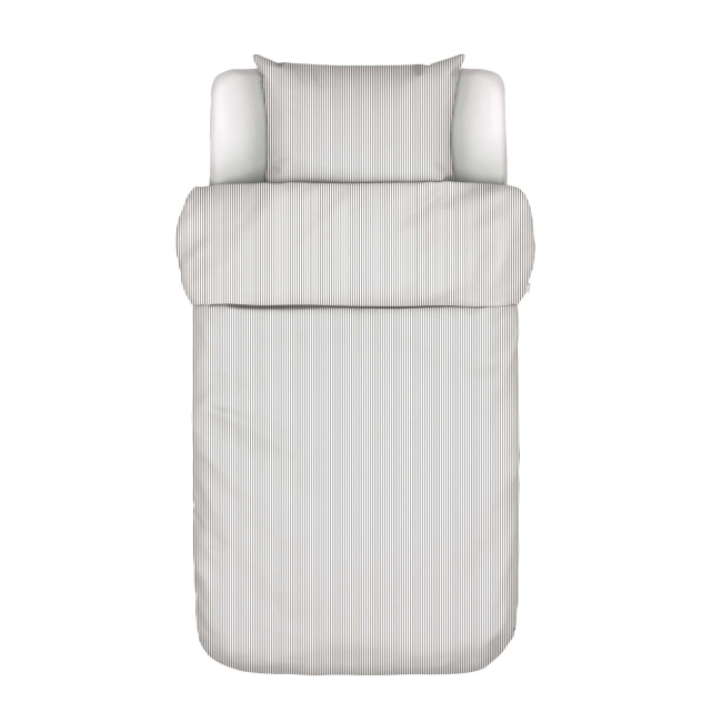 Pościel Classic Fine Stripe 140x220cm z poszewką na poduszkę 60x70cm antracyt
