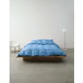 Senja Pillowcase 40x80cm blue with fine herringbone pattern - 3