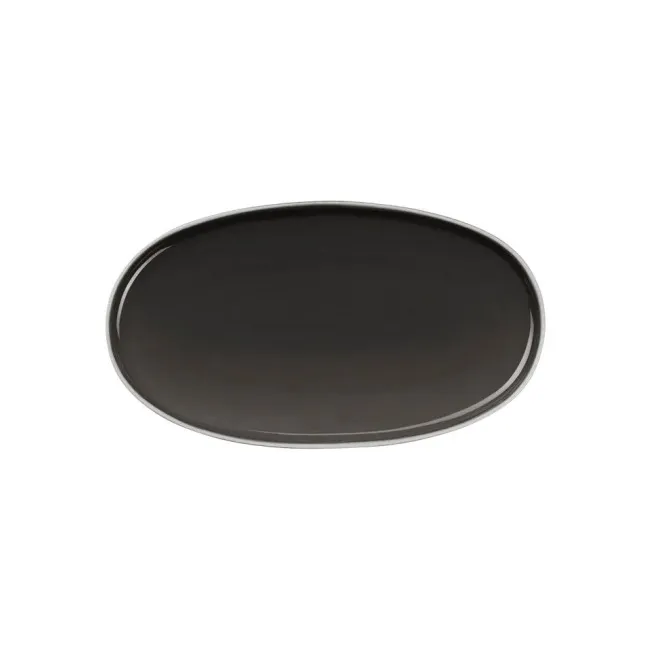 Anthracite serving platter Semana 28,5x16cm