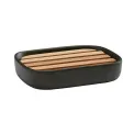Oscar soap dish 13x9x2.5cm black