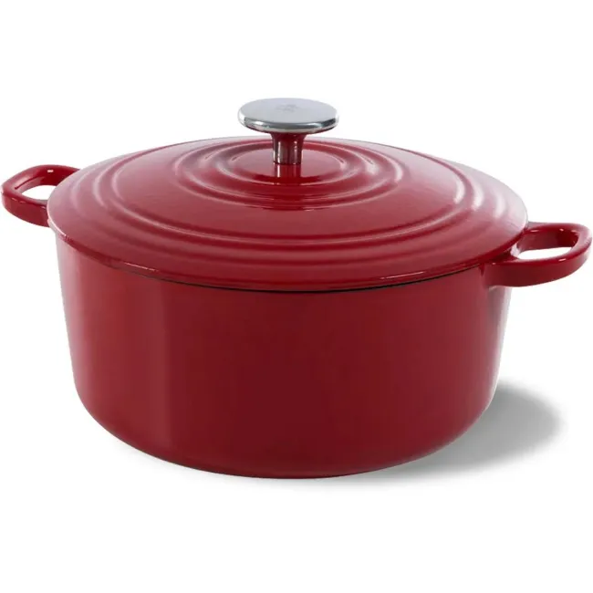 Garnek żeliwny Bourgogne 20cm 2,5l czerwony