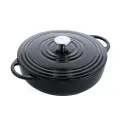 Garnek żeliwny Bourgogne 28cm 4l niski czarny