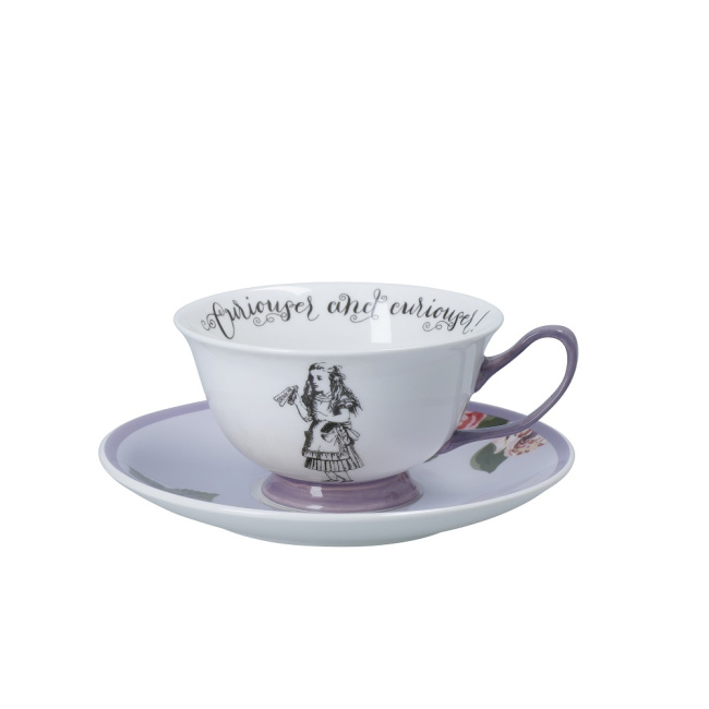 Filiżanka ze spodkiem 140ml Alicja w krainie czarów