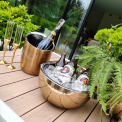 Matte gold wine cooler 20x25cm with double walls - 4