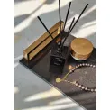 Taca czarna marmurowa 40x26 cm ze złotymi uchwytami - 6