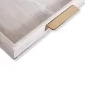 White wooden tray 33×22cm with gold handles - 4