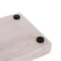 White wooden tray 33×22cm with gold handles - 3