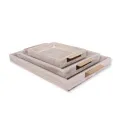 White wooden tray 33×22cm with gold handles - 5