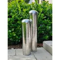 Hammered stainless steel vase 77,5×19,5cm - 4
