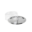 Patera stalowa 38cm + pokrywa 30x11,5cm - 1