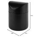 Tabletop waste container 17x12cm black - 2