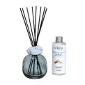 Reed diffuser set Blue-white Mineral 260ml + Pure White Tea fragrance oil - 3