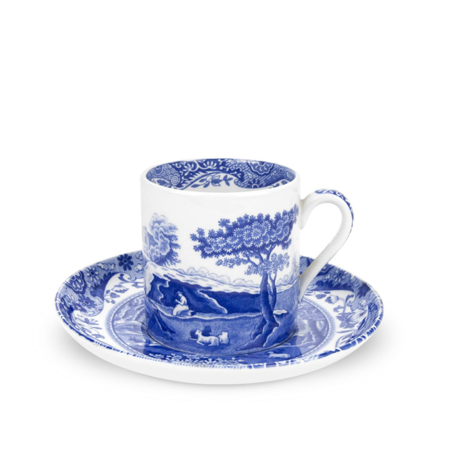 Filiżanka ze spodkiem Blue Italian 90ml do espresso