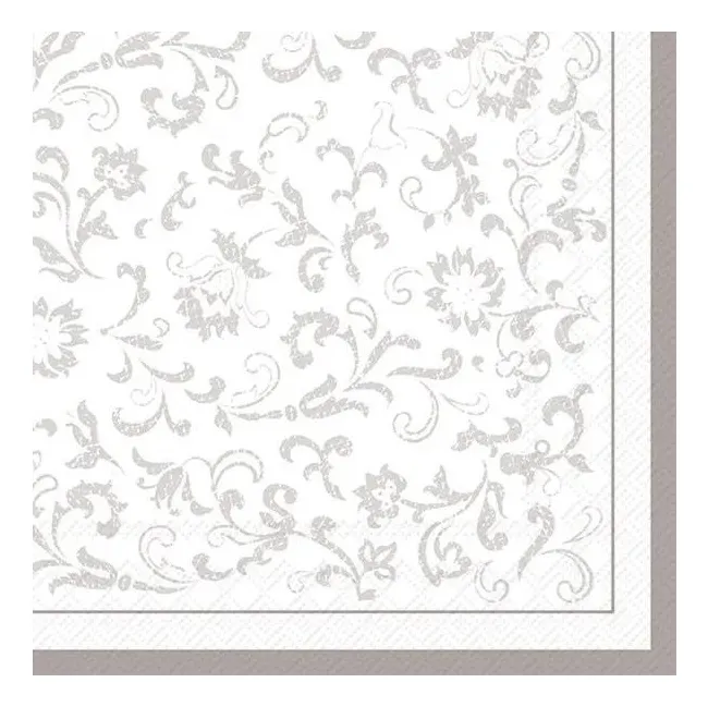 Napkins 25cm Grey Pearl