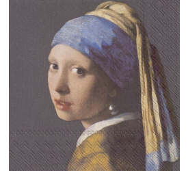 Serwetki 33cm girl with a pearls earring