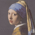Serwetki 33cm girl with a pearls earring - 1