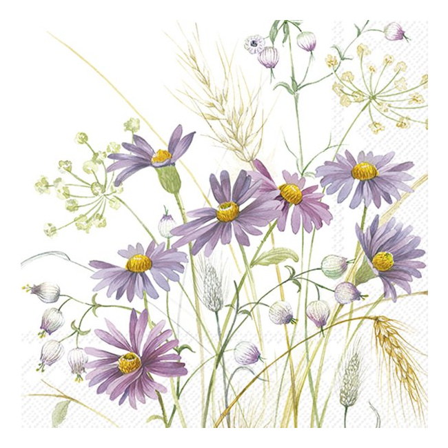 Serwetki 33cm lilac aster