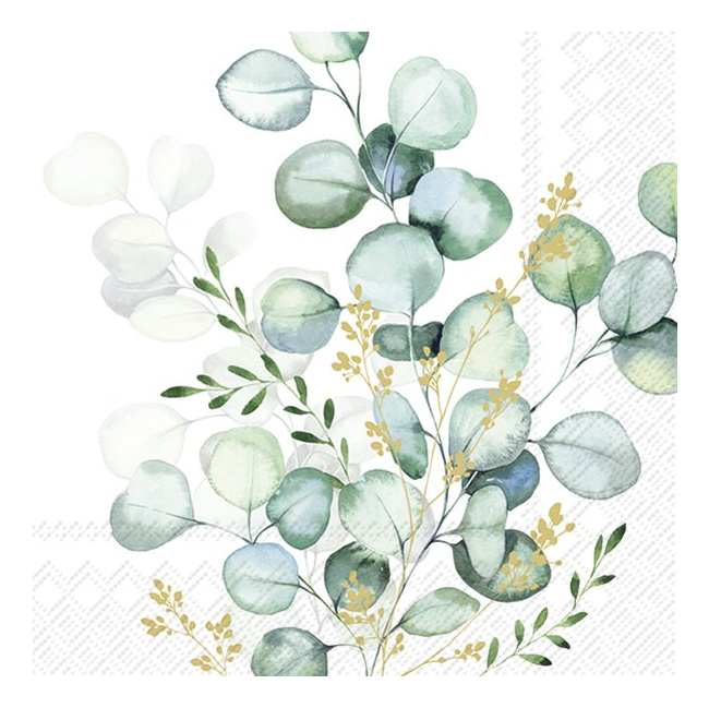 Serwetki 33cm eucalyptus bouquet