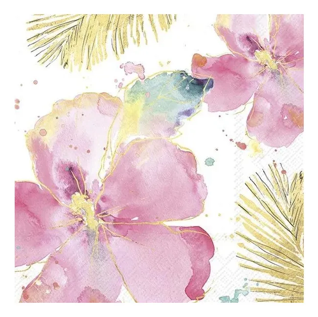 Napkins 33cm flamingo fever flower 