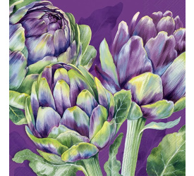 Serwetki 33cm artichokes violet 