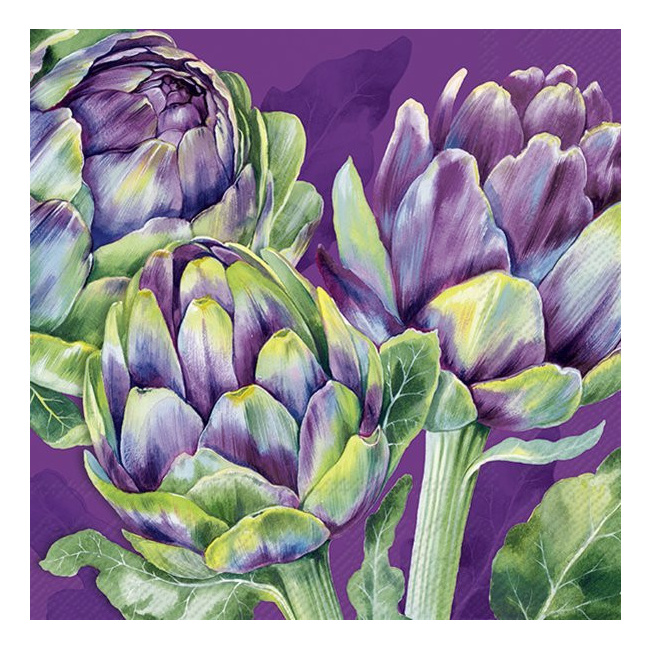 Serwetki 33cm artichokes violet 