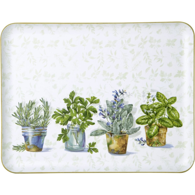 Taca 36x28x1,5cm drewno wierzby jasnozielona