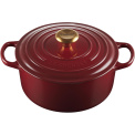 Garnek żeliwny 24cm 4,2l garnet - 1