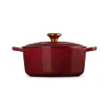 Garnek żeliwny 24cm 4,2l garnet - 2