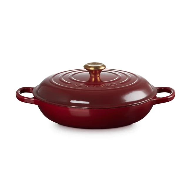 Garnek żeliwny 30cm 3,2cm niski garnet