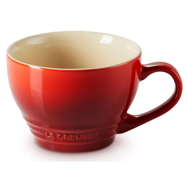 Kubek 400ml do cappucino wiśniowy - 1