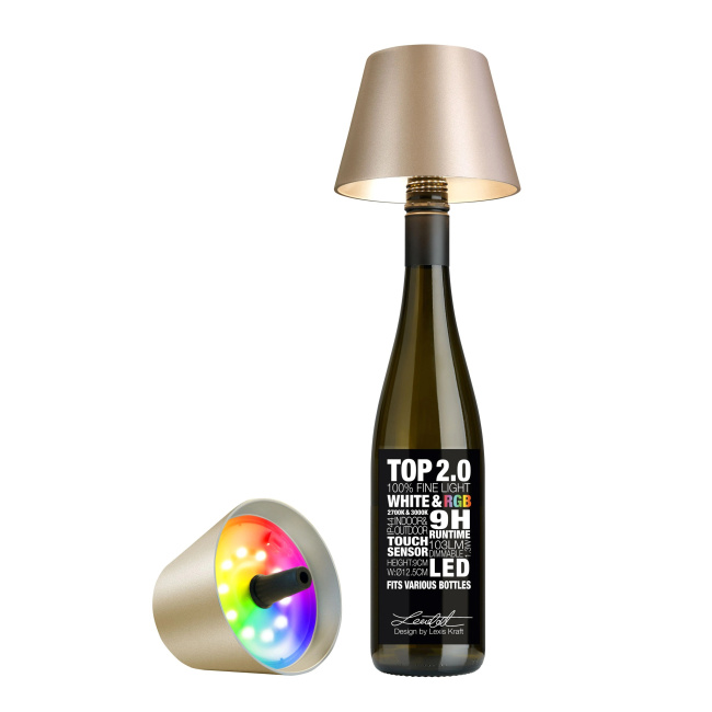 Lampa Top 2 na butelkę 11x12,5cm LED 1,3W 103lm szampańska