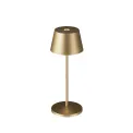 LED table lamp Seoul Micro RC 2,3W, 252lm 2200–3000K (battery + charger) 20x7,5 cm brushed gold