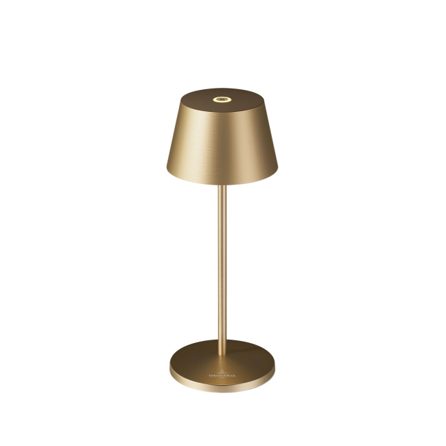 Lampa stołowa LED Seoul Micro RC 2.3W, 252lm, 2200-3000K (akumulator + ładowarka) szczotkowany złoty