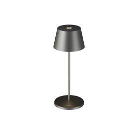 Lampa stołowa Seoul Micro 2.3W, 252lm, 2200-3000K (akumulator + ładowarka) 20x7,5 cm szczotkowany grafitowy