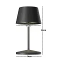 Lampa stołowa LED Seoul RC 2.2W, 250lm, 4400K (akumulator + ładowarka) czarny ceramic - 3