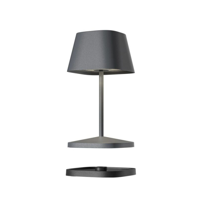 Lampa stołowa LED Neapel RC 2.2W, 250lm, 2200-3000K 4400mAh (akumulator + ładowarka) antracytowa