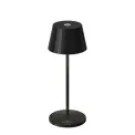 Lampa stołowa LED Seoul Micro RC 2.3W, 252lm, 2200-3000K (akumulator + ładowarka) 20x7,5cm czarna ceramic