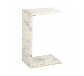 Stolik końcowy Tovek 36x25,5x56cm szary marmurowy