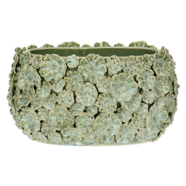 Osłonka na doniczkę Fiorinfiorello 23x17cm rozmiar M zielona