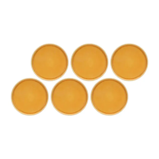 Set of 6 Arpeggio 21cm breakfast plates orange