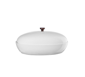 Pojemnik na pieczywo kitchen'art 32x18x16.5cm bialy