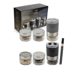 Komplet 2 młynków Maestro + 6 słoiczków z przyprawami