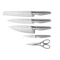 Set of 4 Knives in Chef's Edition Block + Kitchen Scissors - 5